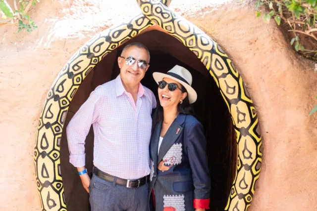 Mohamed Dekkak and his wife attending Environmental Awareness Days at Crocologies.