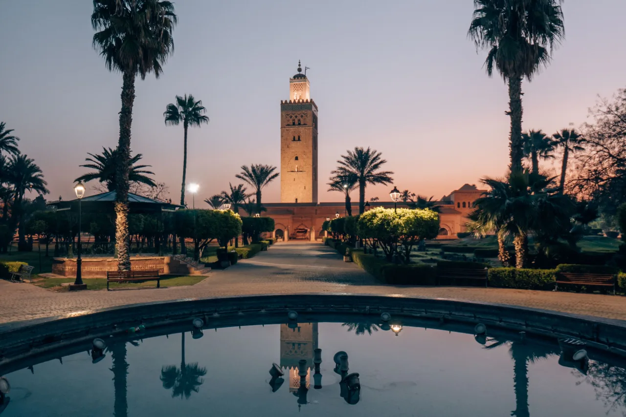 Located in the city center, the Koutoubia Mosque adds charm to investment in Marrakesh.